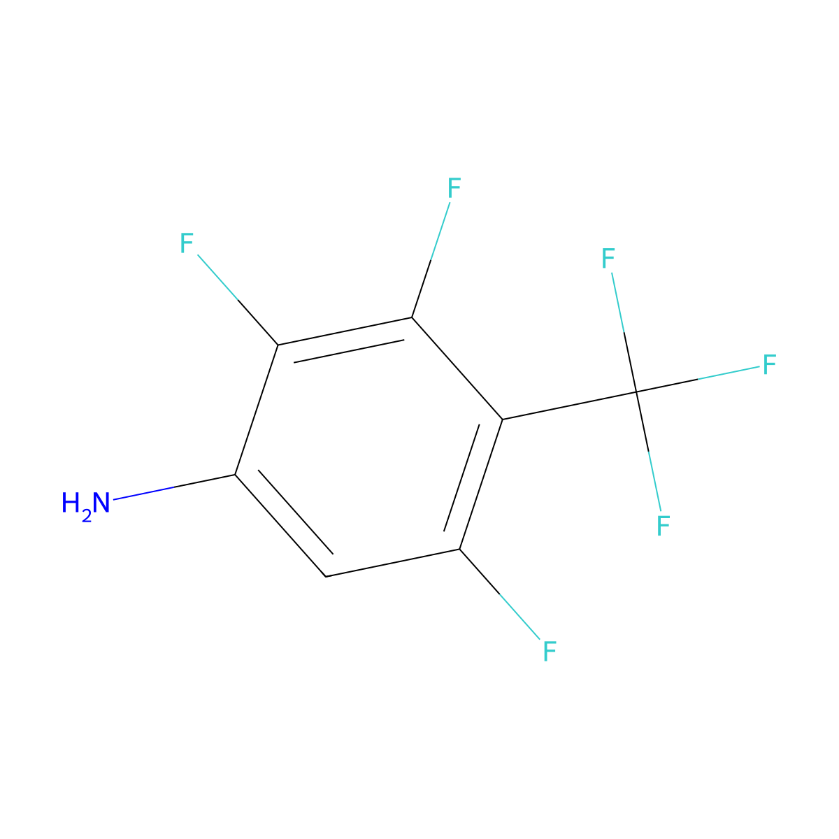 2,3,5-Trifluoro-4-trifluoromethyl-phenylamine molecular structure, CAS 123950-43-6