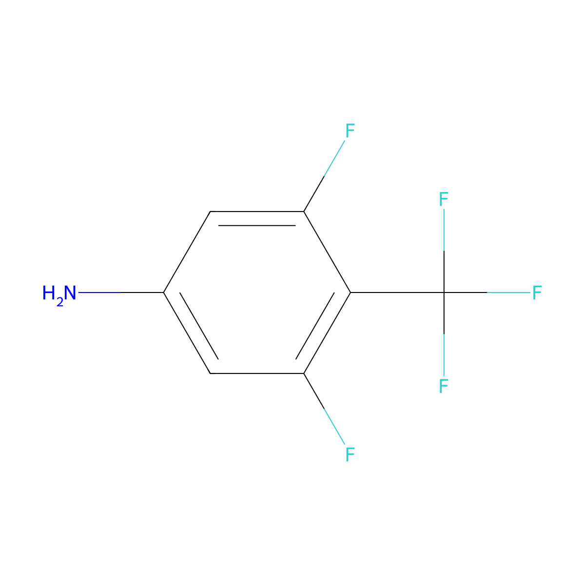 4-Amino-2,6-difluorobenzotrifluoride molecular structure, CAS 123950-44-7
