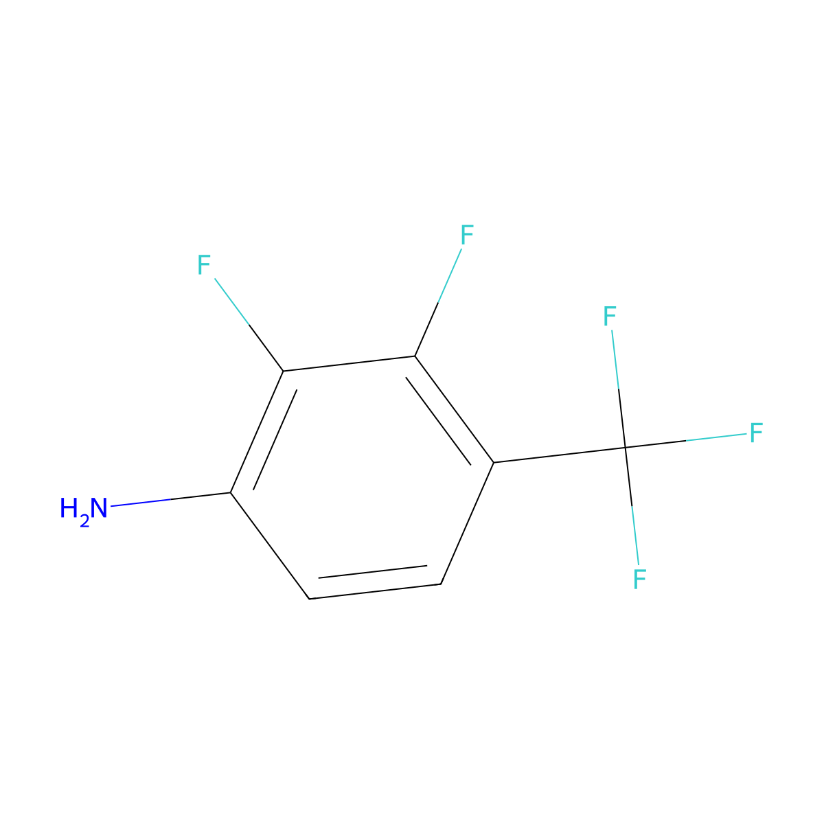 4-Amino-2,3-difluorobenzotrifluoride molecular structure, CAS 123950-46-9