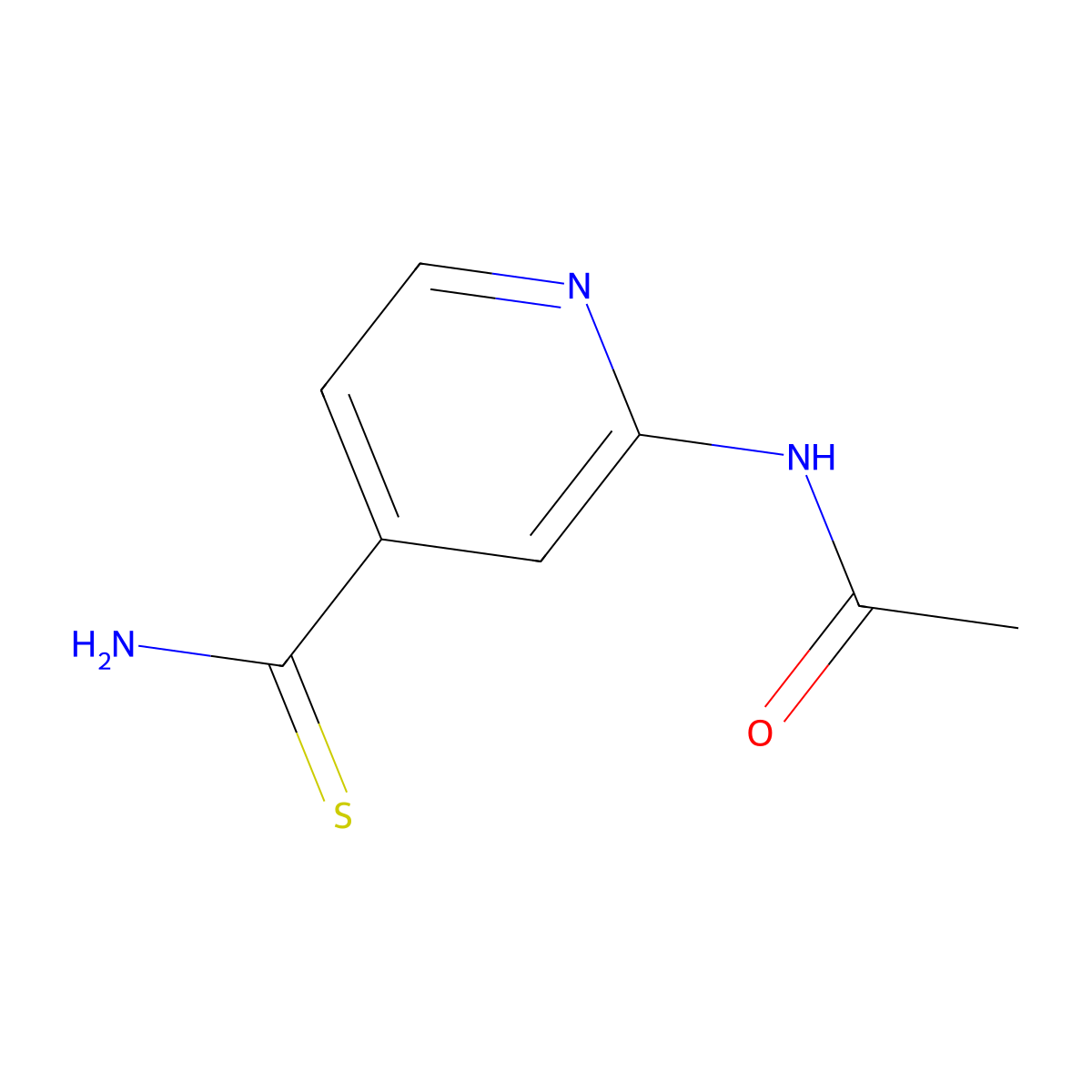 N-(4-carbamothioylpyridin-2-yl)acetamide molecular structure, CAS 1239503-32-2