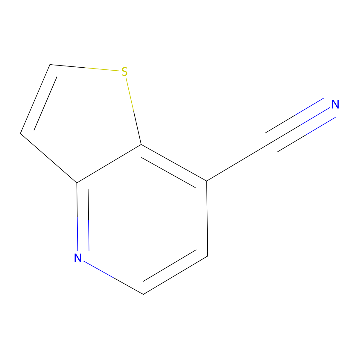 Thieno[3,2-b]pyridine-7-carbonitrile molecular structure, CAS 1239505-20-4