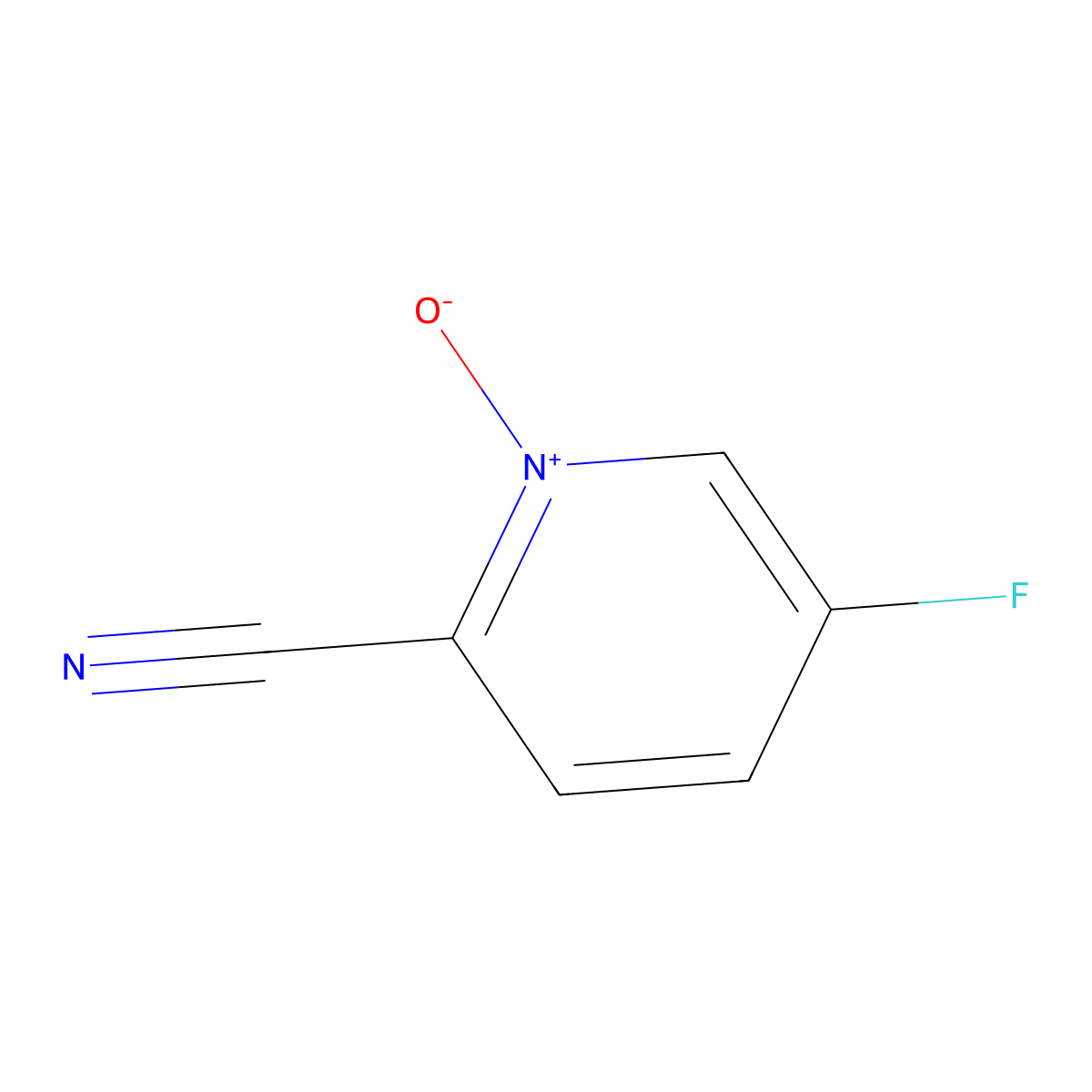 2-Cyano-5-fluoropyridine 1-oxide molecular structure, CAS 1239510-81-6