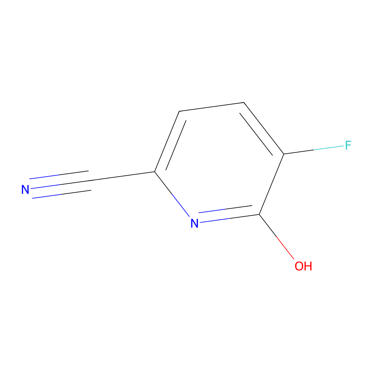 5-Fluoro-6-oxo-1,6-dihydropyridine-2-carbonitrile molecular structure, CAS 1239510-82-7