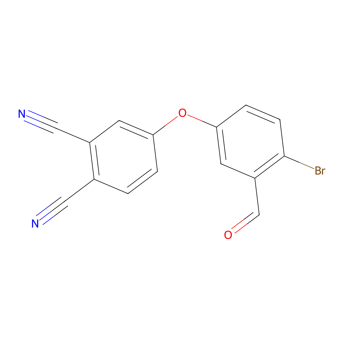 4-(4-Bromo-3-formylphenoxy)phthalonitrile molecular structure, CAS 1239518-48-9