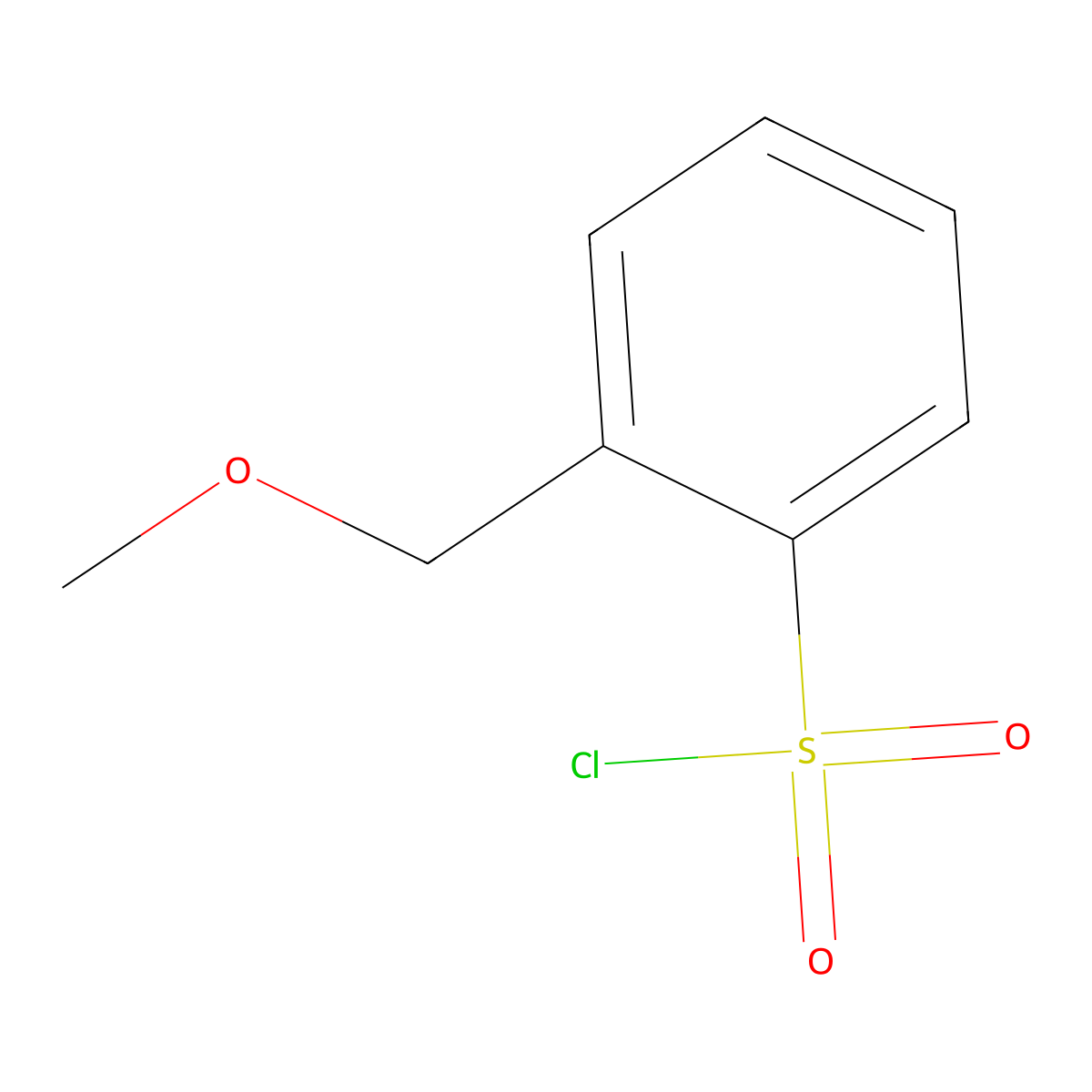 2-(Methoxymethyl)benzene-1-sulfonyl chloride molecular structure, CAS 1239575-08-6