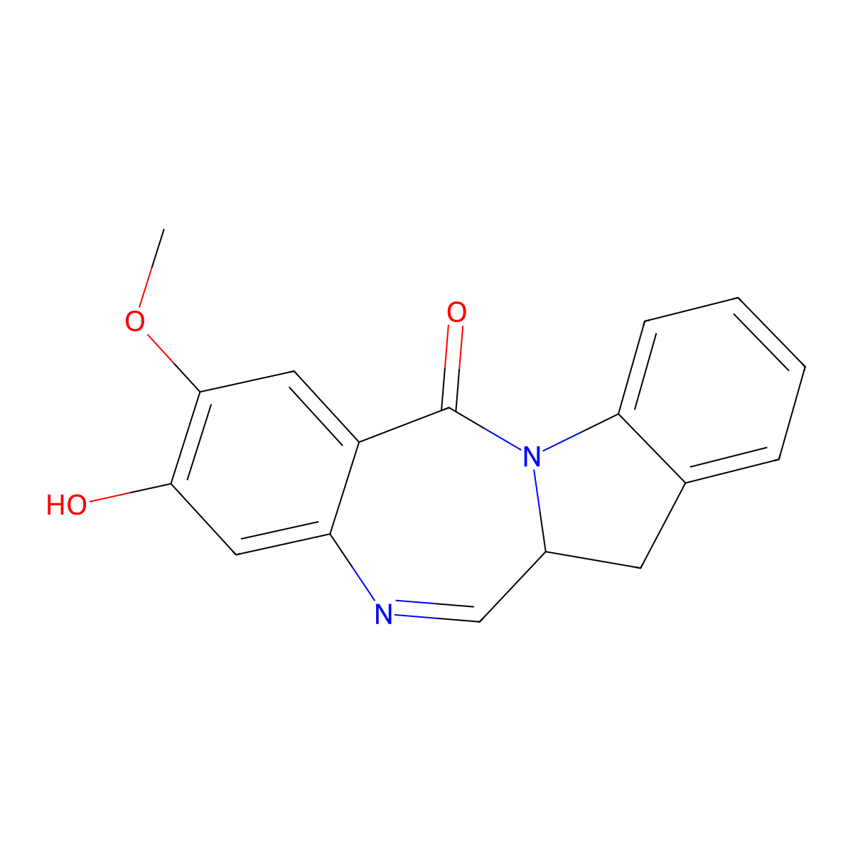 (S)-9-Hydroxy-8-methoxy-12a,13-dihydro-6H-benzo[5,6][1,4]diazepino[1,2-a]indol-6-one molecular structure, CAS 1239587-38-2
