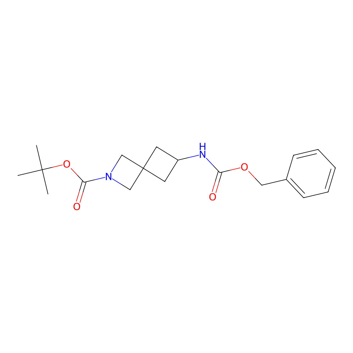 tert-Butyl 6-(((benzyloxy)carbonyl)amino)-2-azaspiro[3.3]heptane-2-carboxylate molecular structure, CAS 1239589-54-8