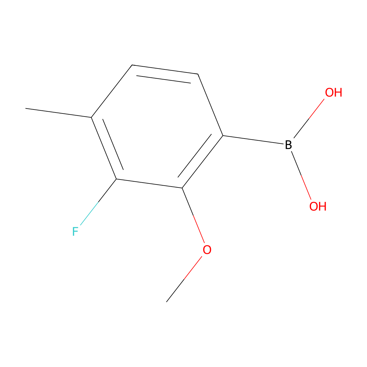 3-Fluoro-2-methoxy-4-methylphenyl phenylboronic acid molecular structure, CAS 1239591-04-8