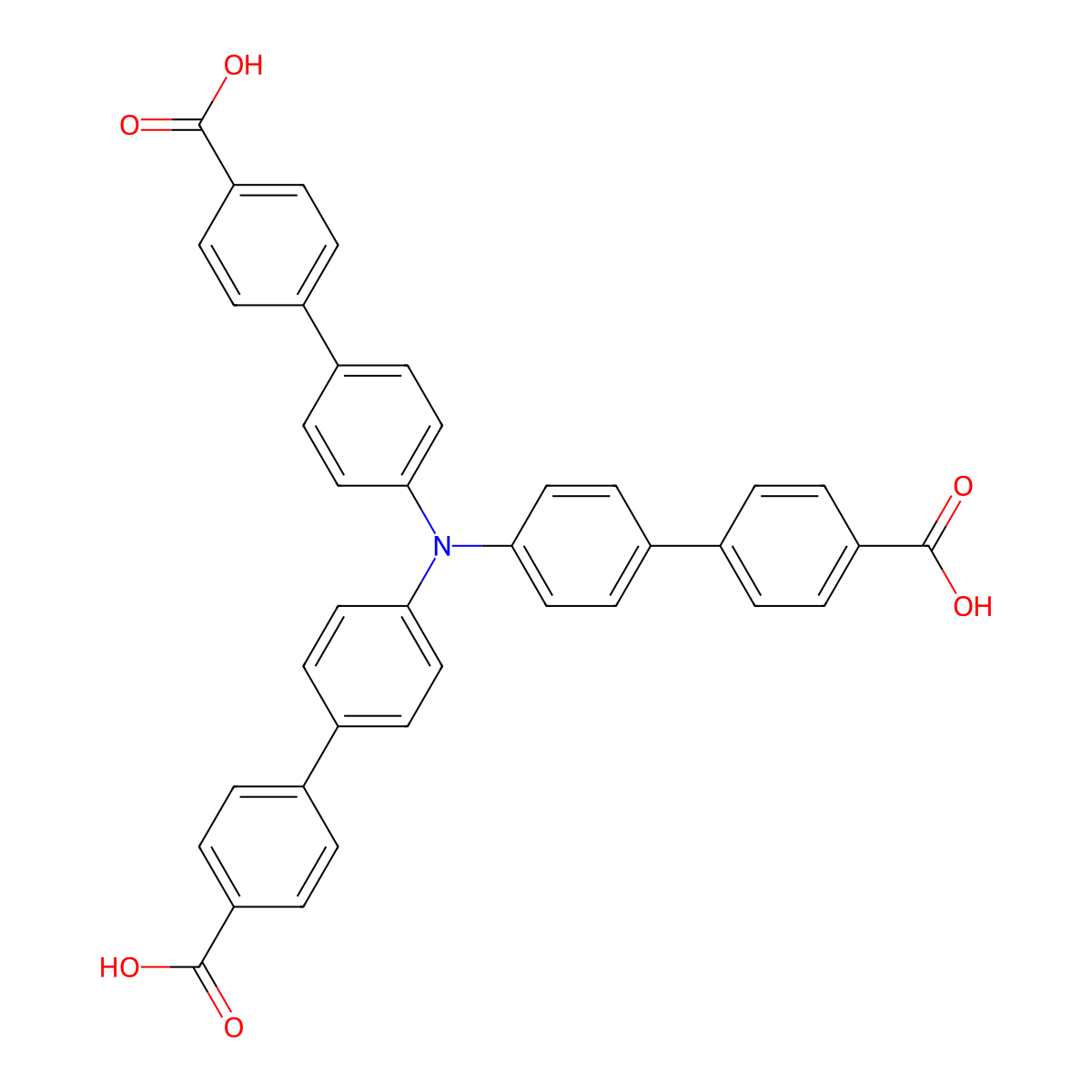 4',4''',4'''''-Nitrilotris((1,1'-biphenyl)-4-carboxylic acid) molecular structure, CAS 1239602-35-7