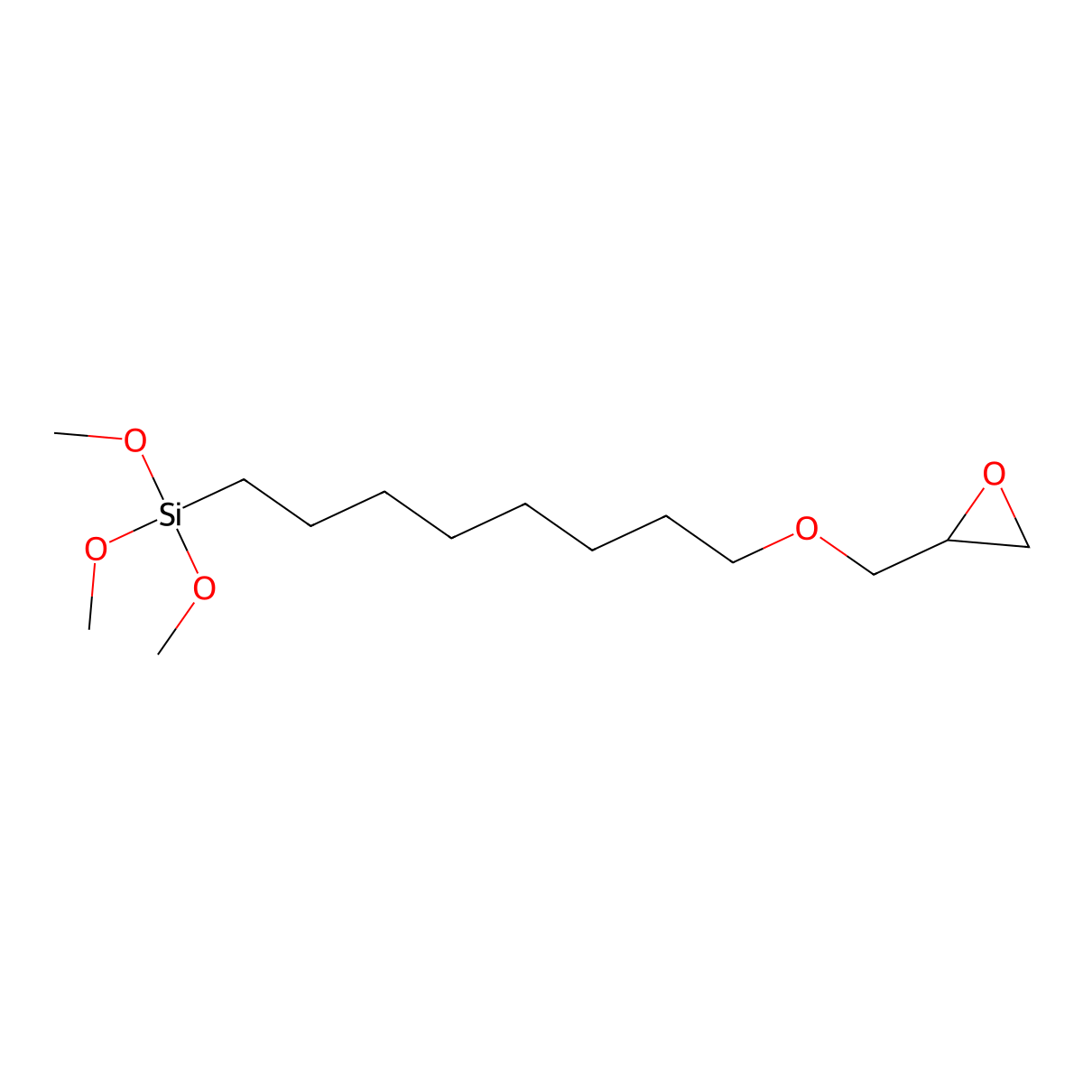 [8-(Glycidyloxy)-n-octyl]trimethoxysilane molecular structure, CAS 1239602-38-0