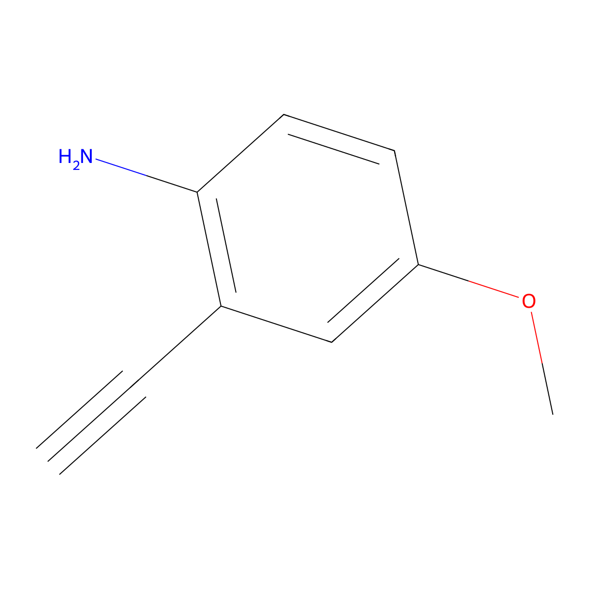 2-Ethynyl-4-methoxyaniline molecular structure, CAS 1239605-11-8