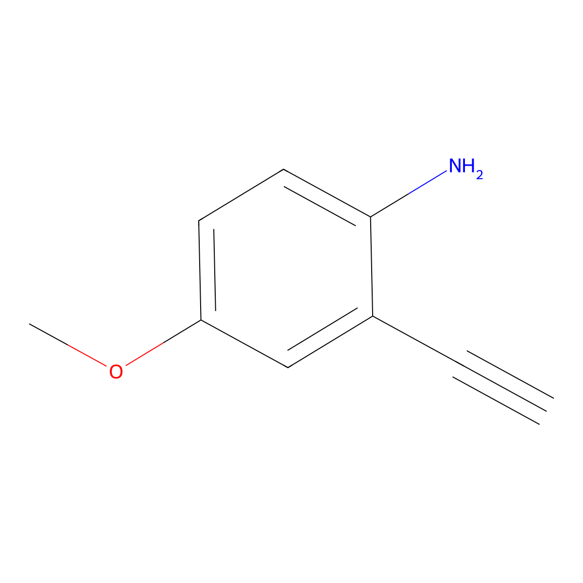 2-Ethynyl-4-methoxyaniline molecular structure, CAS 1239605-11-8