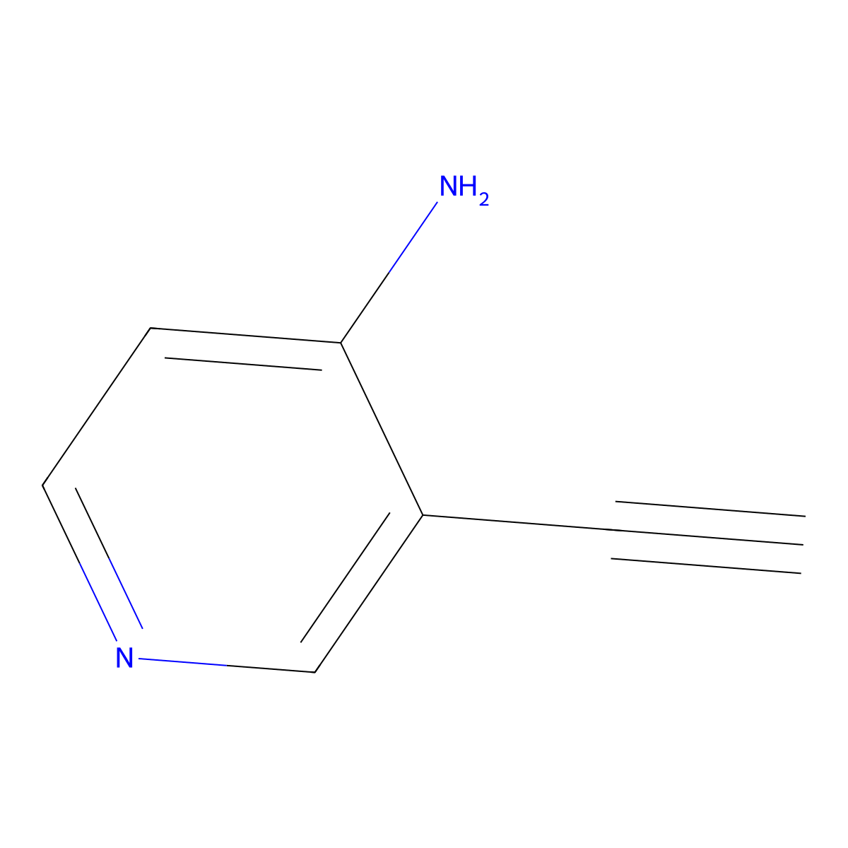3-Ethynylpyridin-4-amine molecular structure, CAS 1239605-12-9