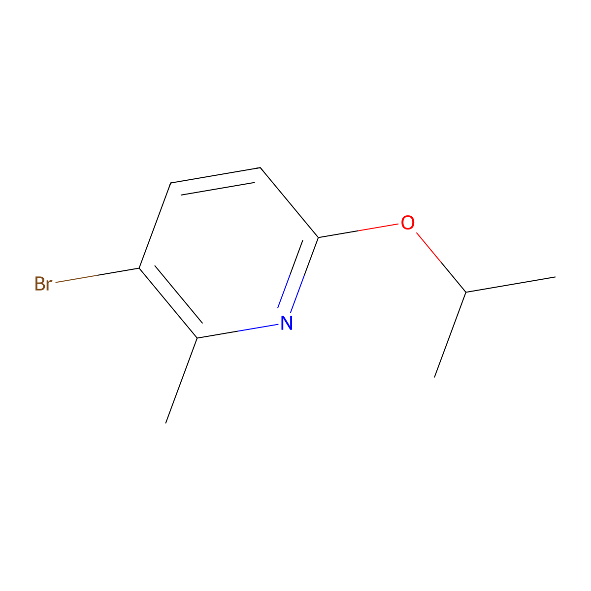 3-Bromo-6-isopropoxy-2-methylpyridine molecular structure, CAS 1239611-34-7