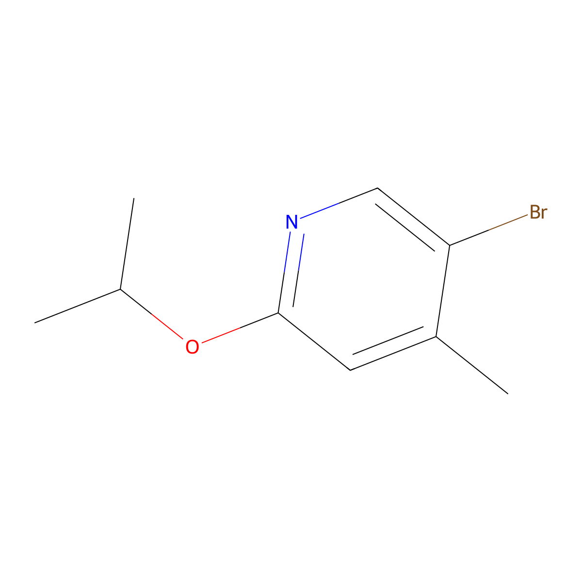 5-Bromo-2-isopropoxy-4-methylpyridine molecular structure, CAS 1239611-37-0