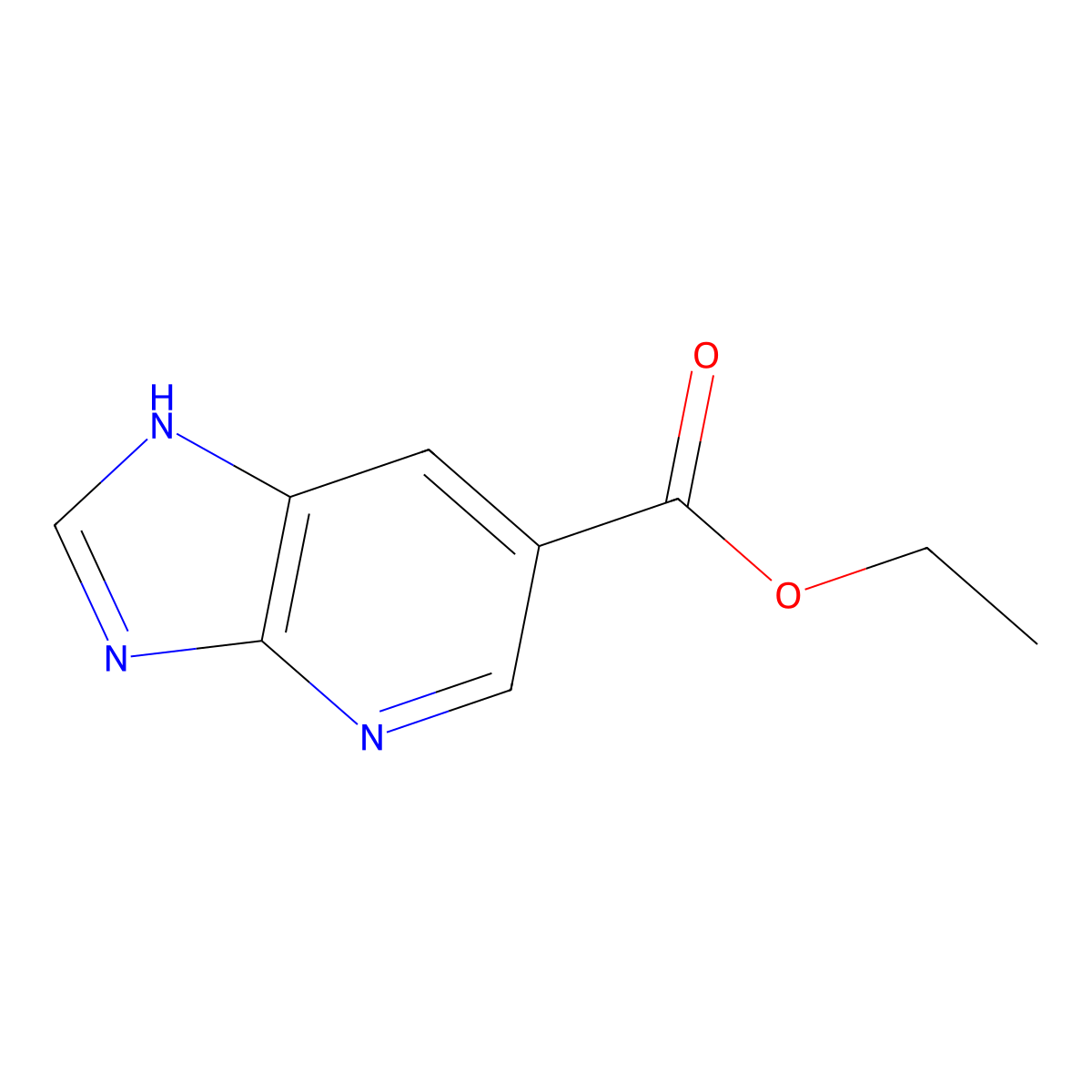 ethyl 1H-imidazo[4,5-b]pyridine-6-carboxylate molecular structure, CAS 1239647-46-1