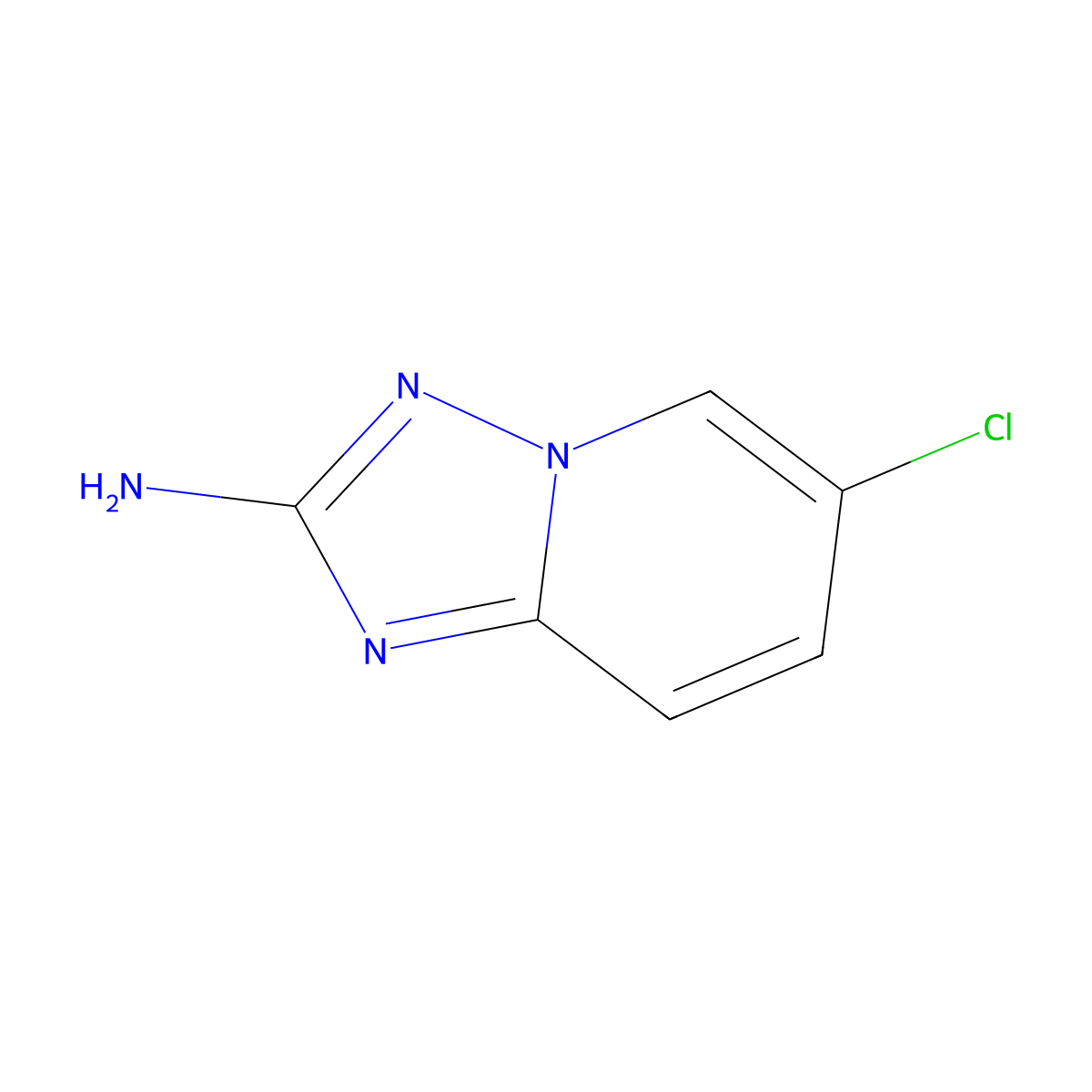 6-Chloro-(1,2,4)triazolo(1,5-a)pyridin-2-amine molecular structure, CAS 1239647-60-9