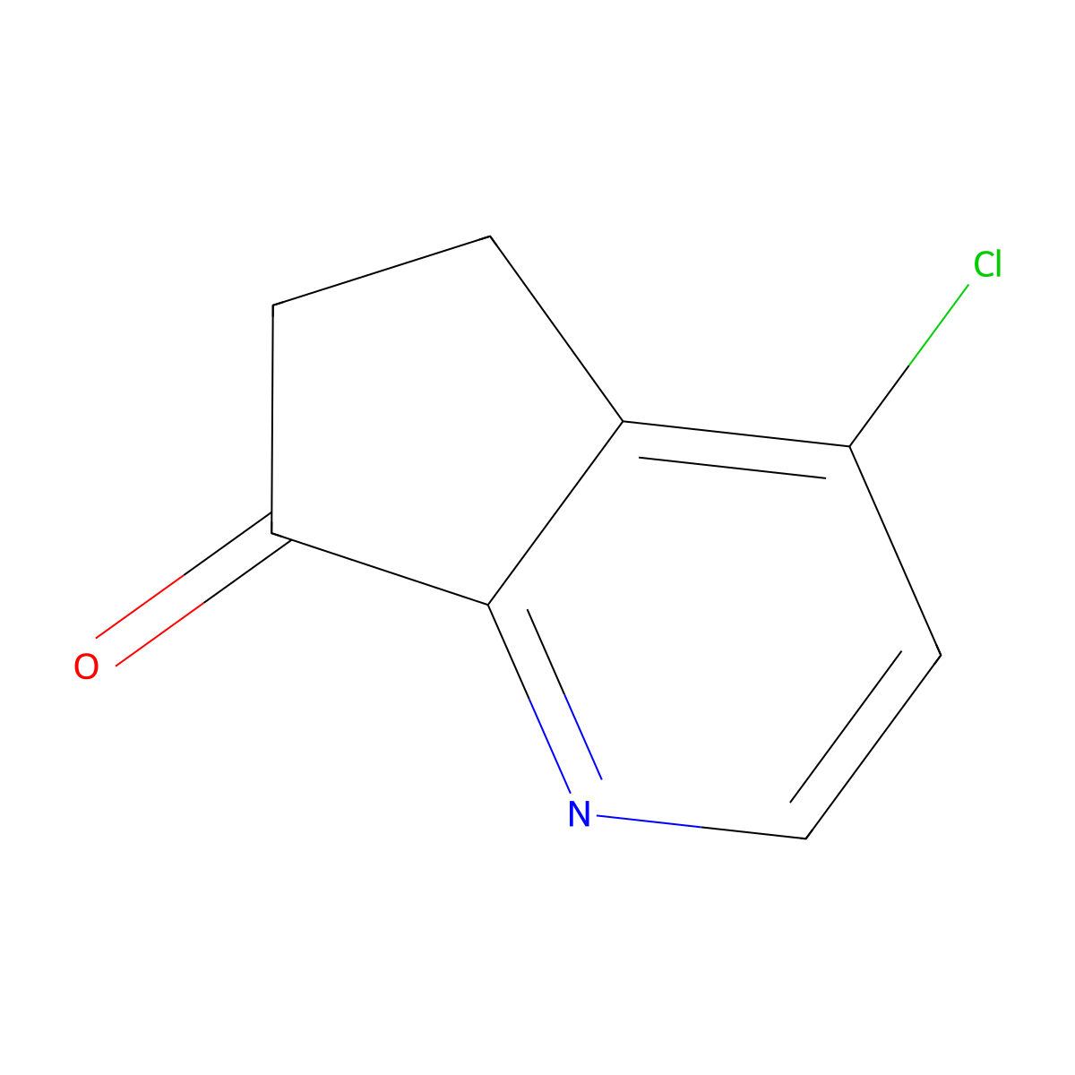4-chloro-5H,6H,7H-cyclopenta(b)pyridin-7-one molecular structure, CAS 1239661-60-9