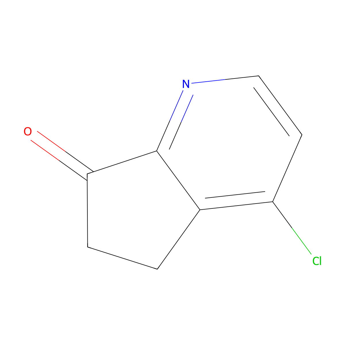 4-chloro-5H,6H,7H-cyclopenta(b)pyridin-7-one molecular structure, CAS 1239661-60-9