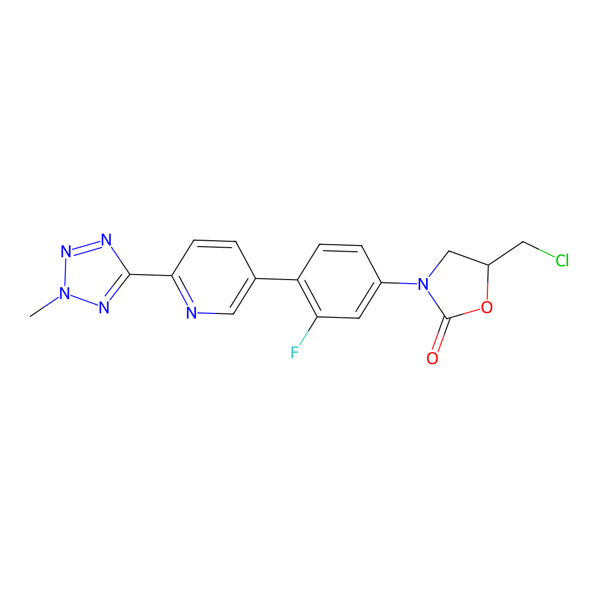 Deshydroxy-chloro Tedizolid molecular structure, CAS 1239662-46-4