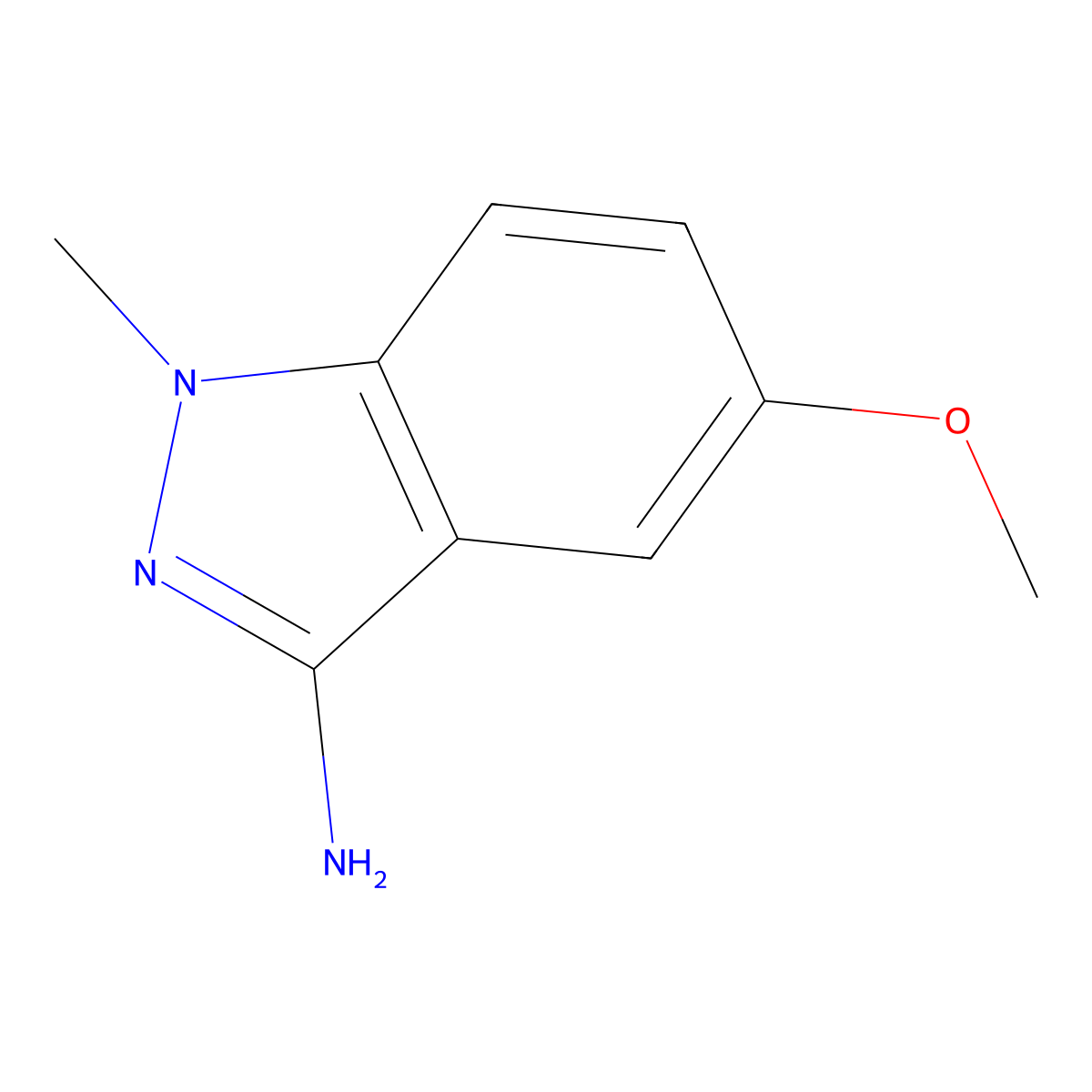 5-Methoxy-1-methyl-1H-indazol-3-amine molecular structure, CAS 1239662-96-4