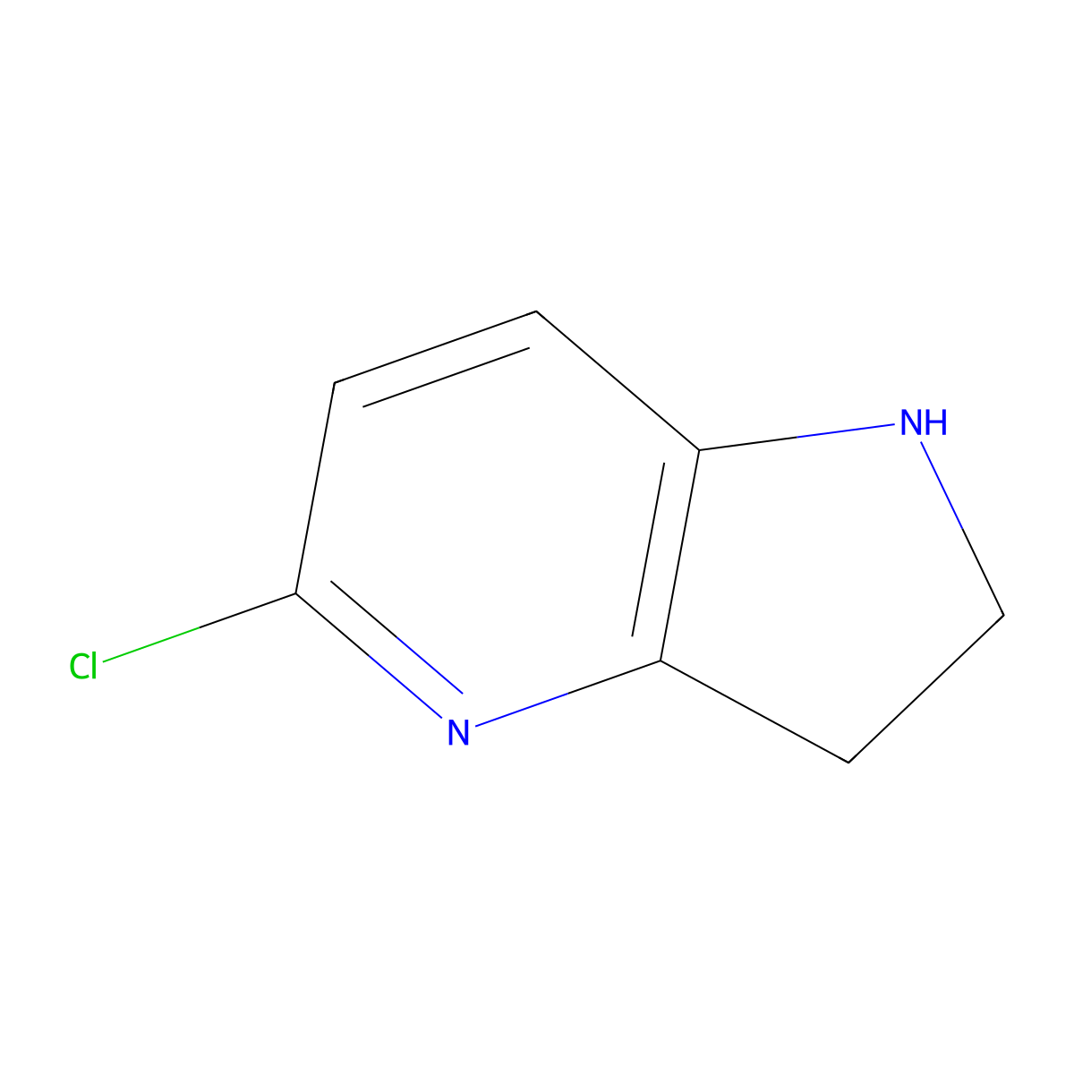 5-Chloro-2,3-dihydro-1H-pyrrolo[3,2-B]pyridine molecular structure, CAS 1239691-81-6