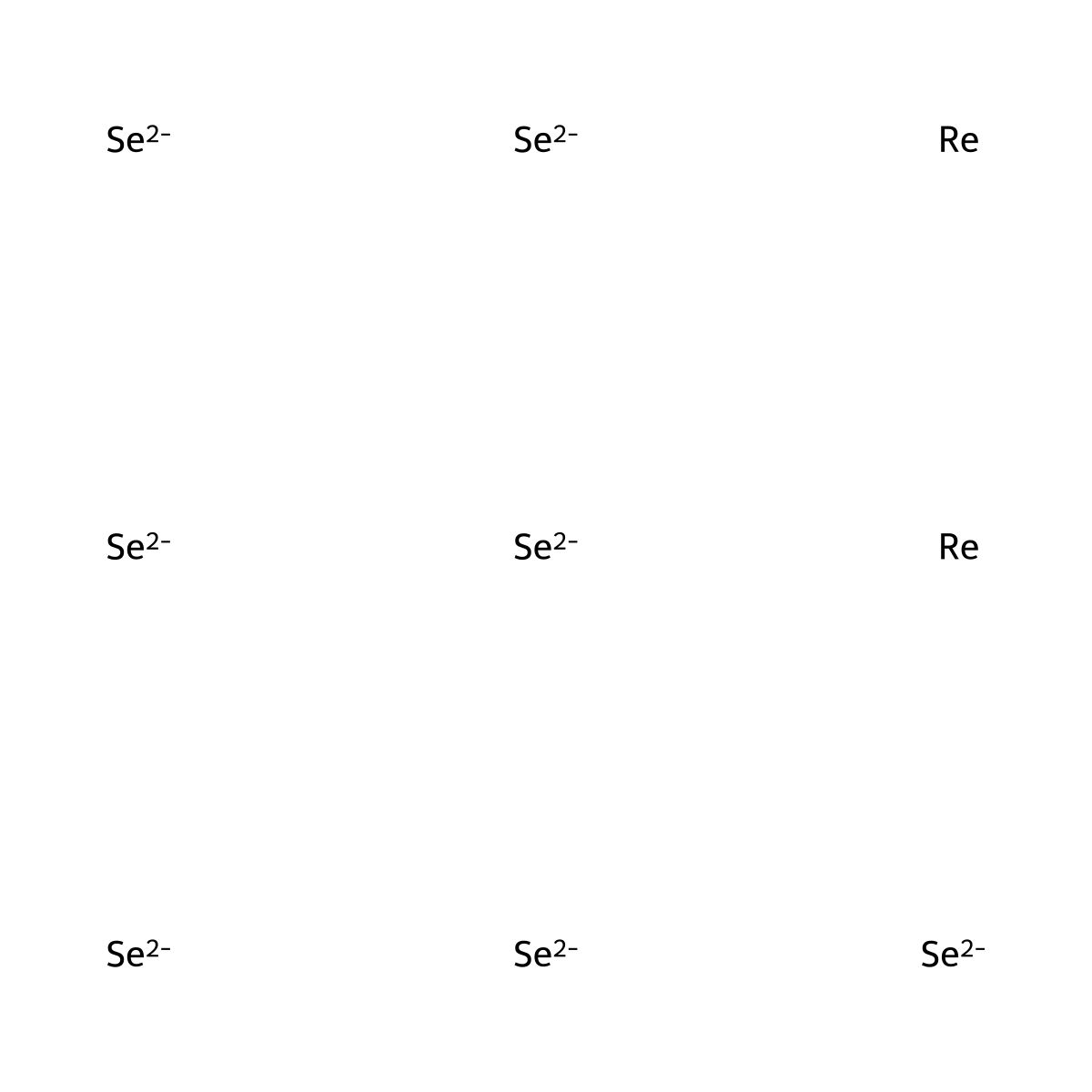 Rhenium selenide (Re2Se7) molecular structure, CAS 12397-16-9