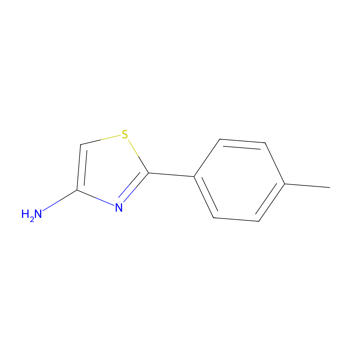 2-(4-Methylphenyl)-4-thiazolamine molecular structure, CAS 123970-60-5