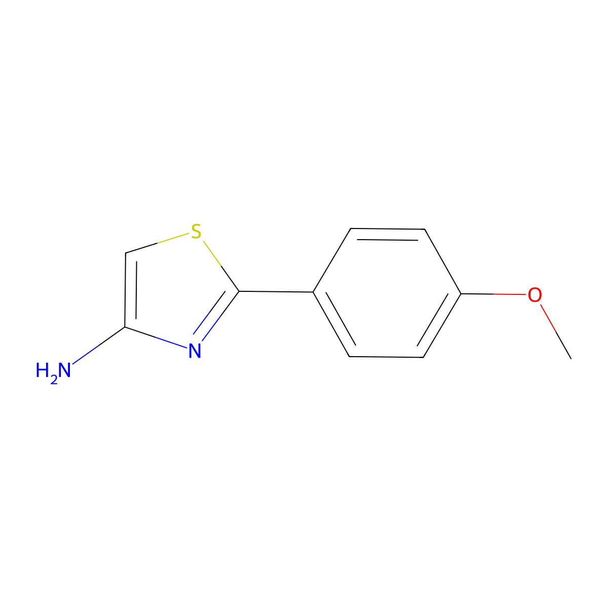 2-(4-Methoxyphenyl)thiazol-4-amine molecular structure, CAS 123970-62-7