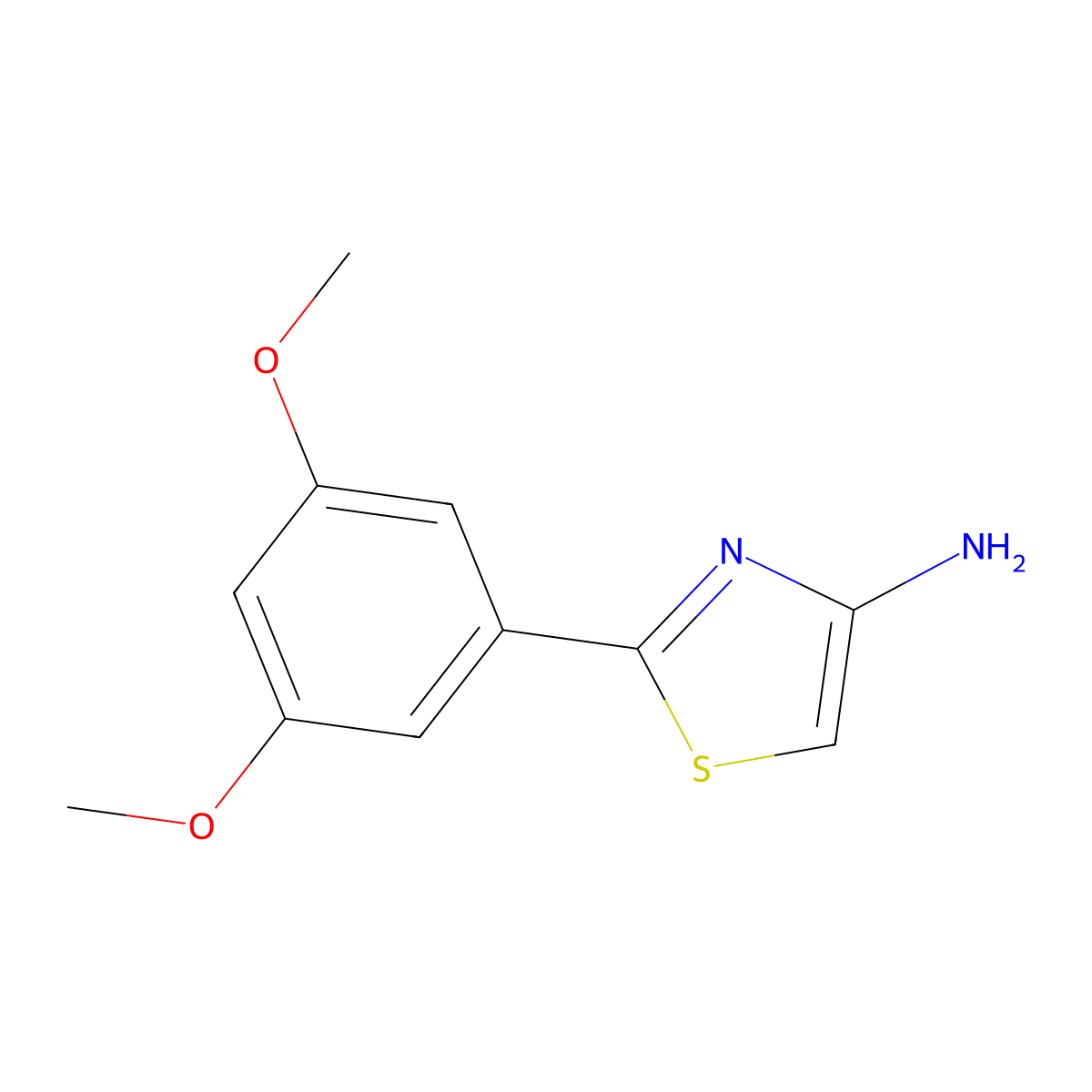 2-(3,5-Dimethoxyphenyl)-4-thiazolamine molecular structure, CAS 123970-63-8