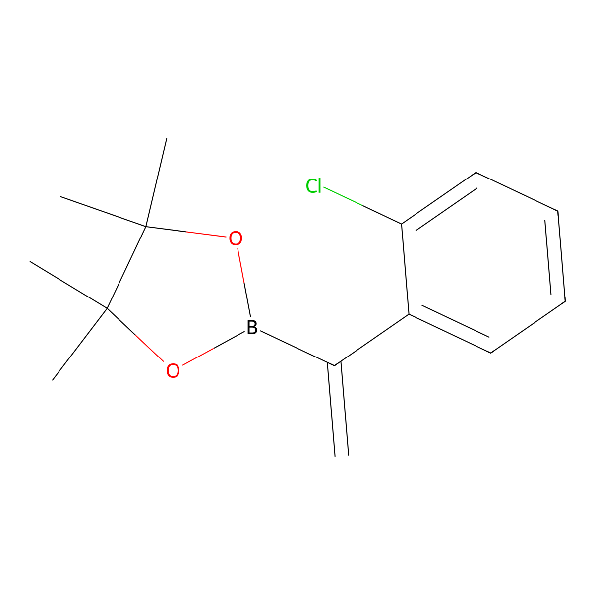 1-(2-Chlorophenyl)vinylboronic acid pinacol ester molecular structure, CAS 1239700-56-1