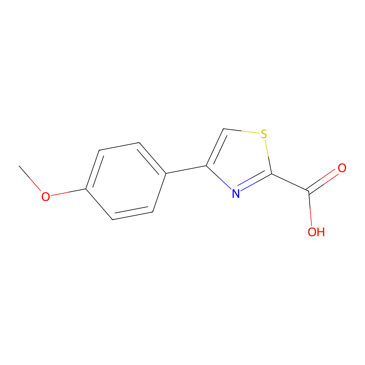 4-(4-Methoxyphenyl)-1,3-thiazole-2-carboxylic acid molecular structure, CAS 123971-42-6