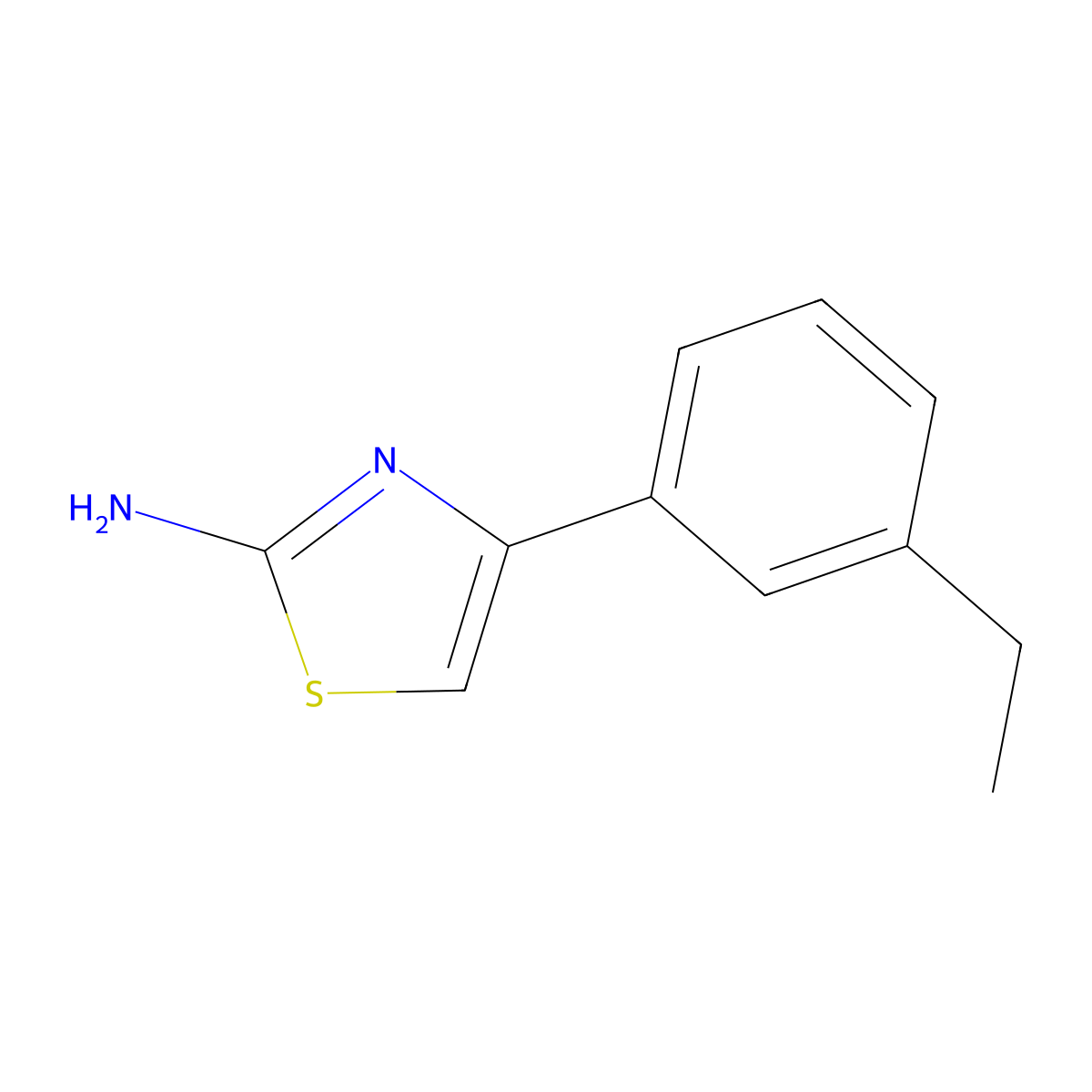 4-(3-Ethylphenyl)-1,3-thiazol-2-amine molecular structure, CAS 123971-44-8