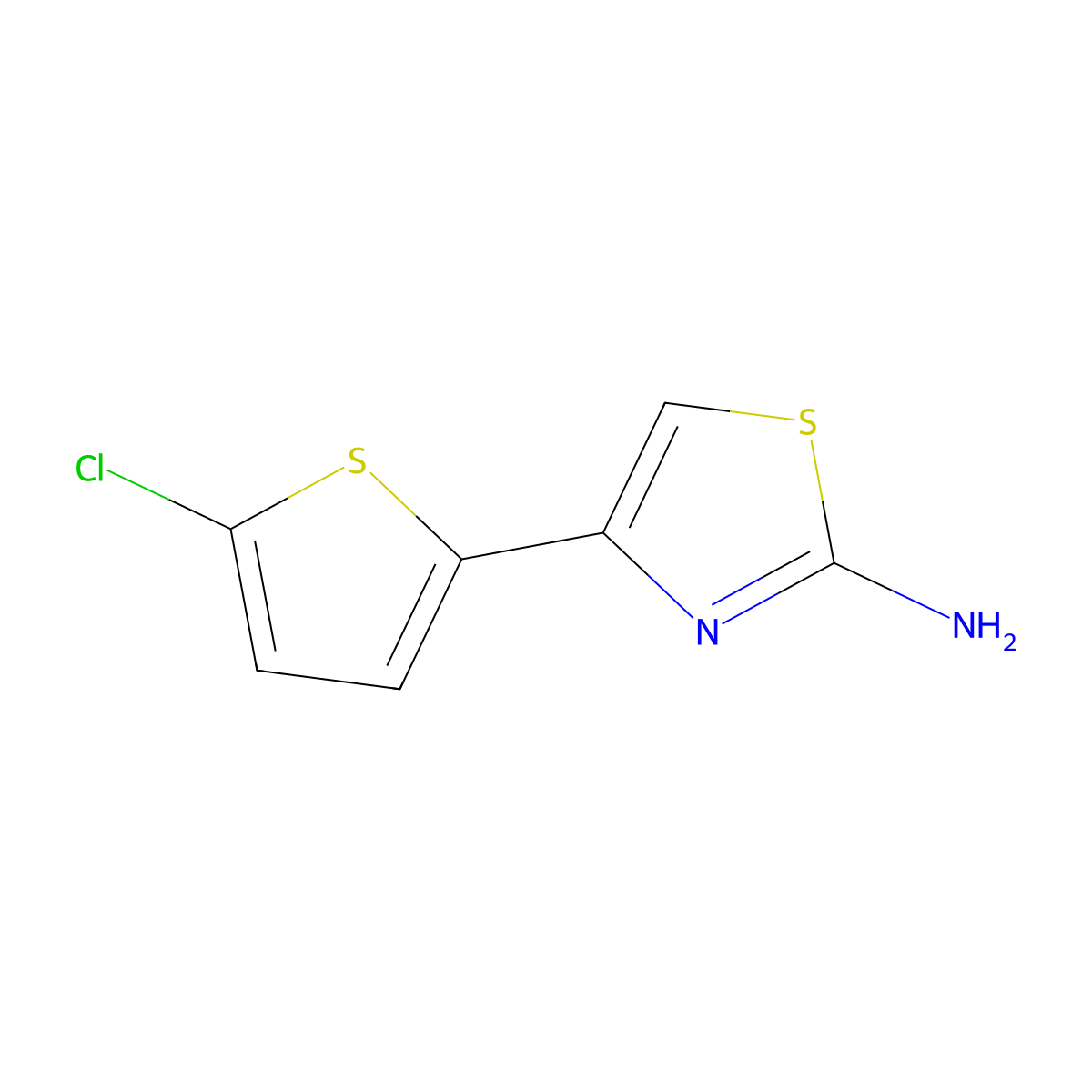 4-(5-Chlorothiophen-2-yl)-1,3-thiazol-2-amine molecular structure, CAS 123971-45-9