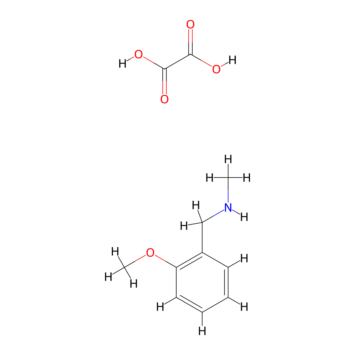 [(2-Methoxyphenyl)methyl](methyl)amine; oxalic acid molecular structure, CAS 1239714-59-0