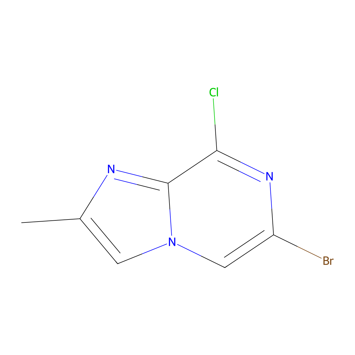 6-Bromo-8-chloro-2-methylimidazo[1,2-a]pyrazine molecular structure, CAS 1239720-32-1
