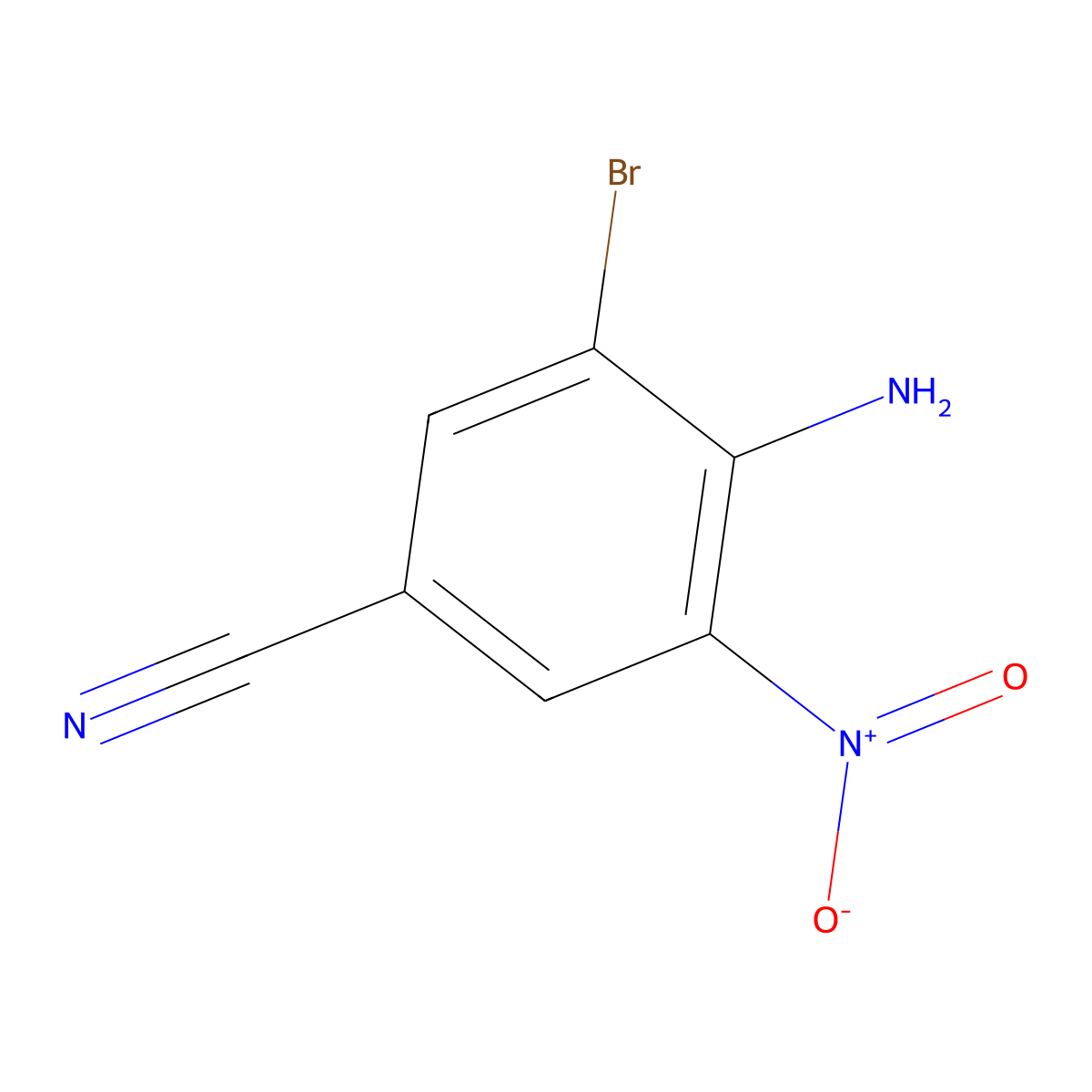 4-Amino-3-bromo-5-nitrobenzonitrile molecular structure, CAS 1239720-33-2