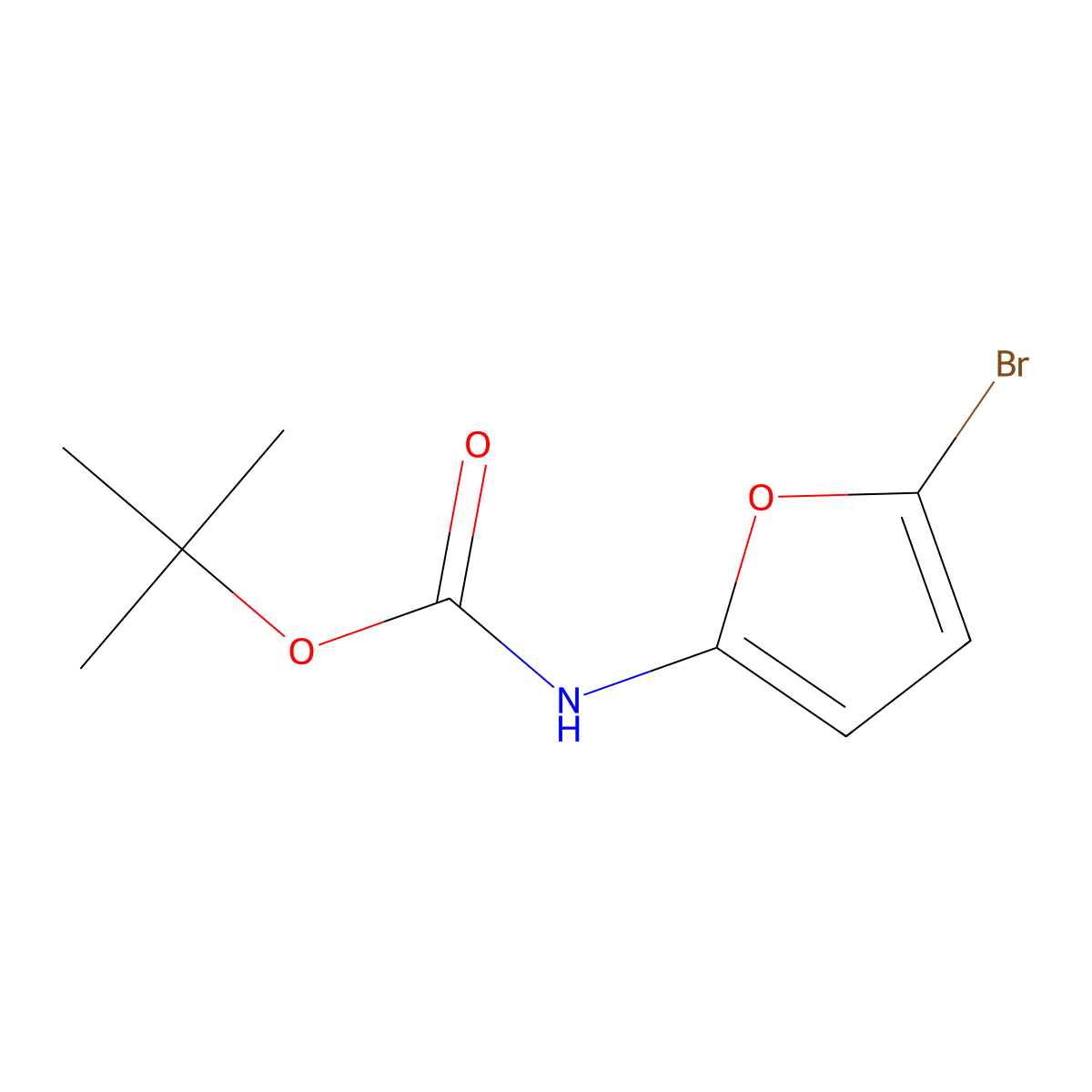 tert-Butyl (5-bromofuran-2-yl)carbamate molecular structure, CAS 1239721-51-7