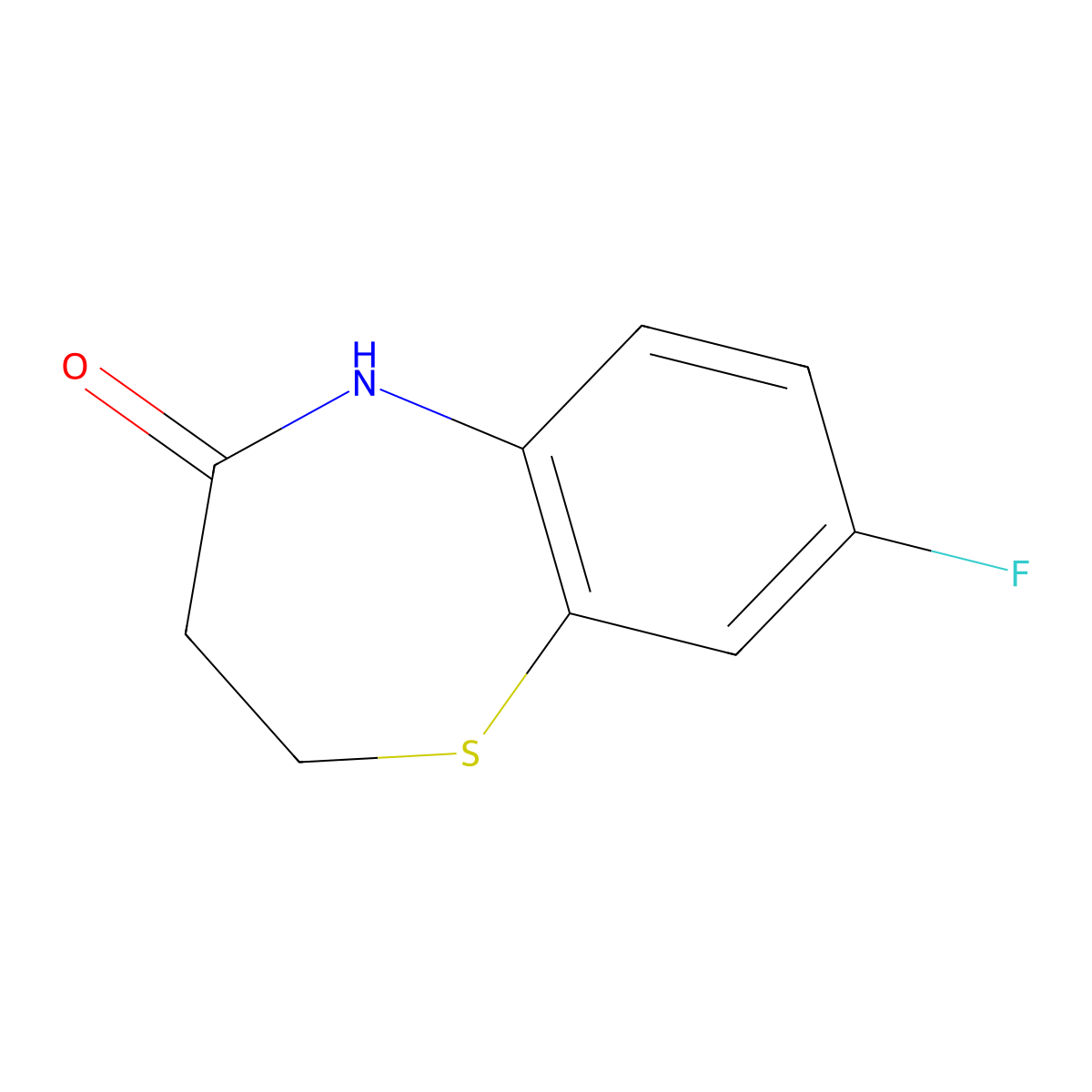 8-Fluoro-2,3,4,5-tetrahydro-1,5-benzothiazepin-4-one molecular structure, CAS 1239723-17-1