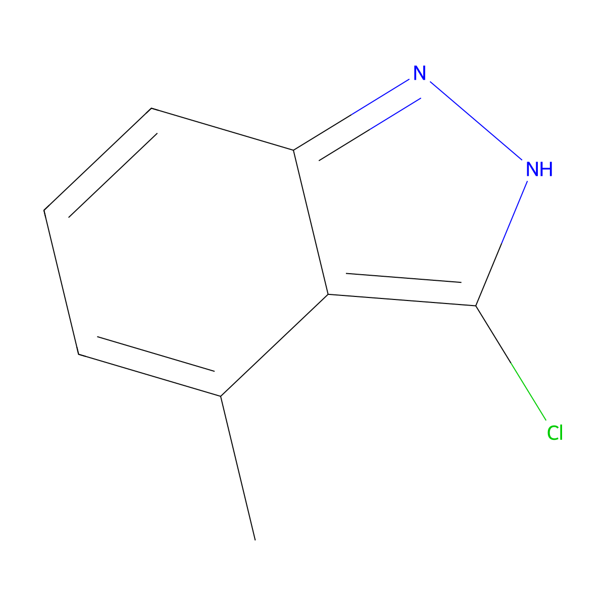 3-Chloro-4-methyl-1h-indazole molecular structure, CAS 1239723-72-8