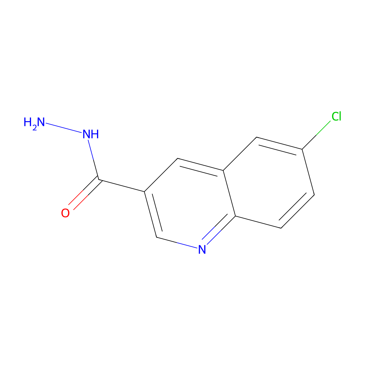 6-Chloroquinoline-3-carbohydrazide molecular structure, CAS 1239727-47-9