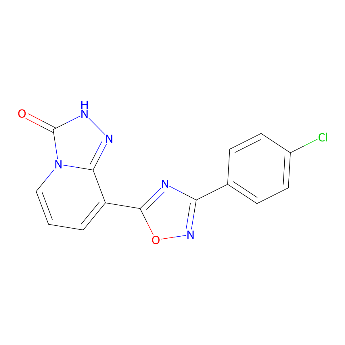 8-[3-(4-chlorophenyl)-1,2,4-oxadiazol-5-yl][1,2,4]triazolo[4,3-a]pyridin-3(2H)-one molecular structure, CAS 1239728-32-5