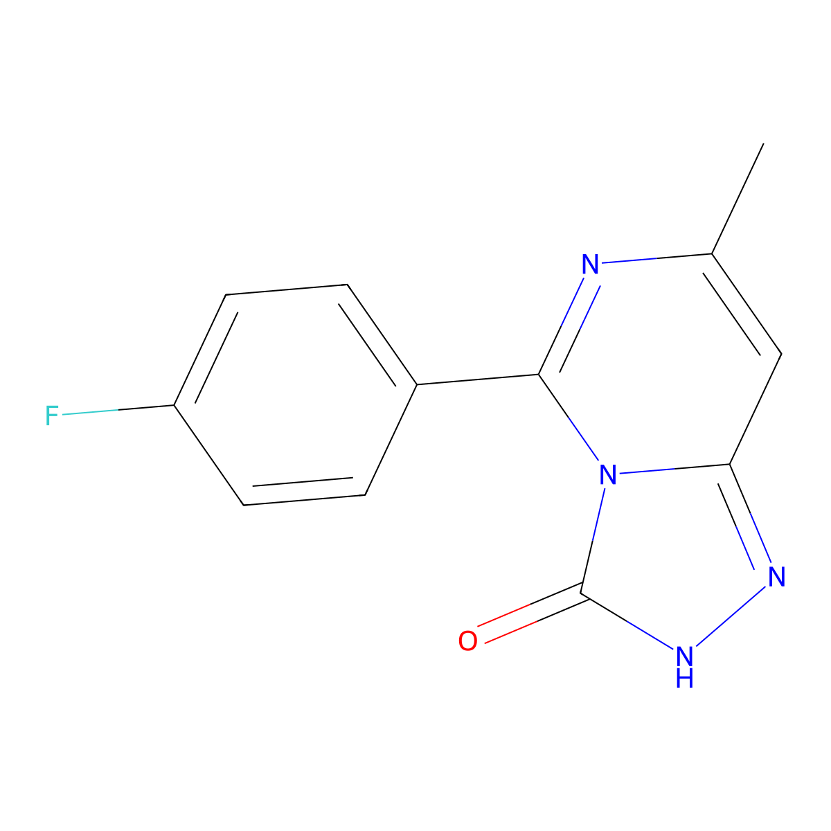 5-(4-fluorophenyl)-7-methyl[1,2,4]triazolo[4,3-c]pyrimidin-3(2H)-one molecular structure, CAS 1239729-84-0