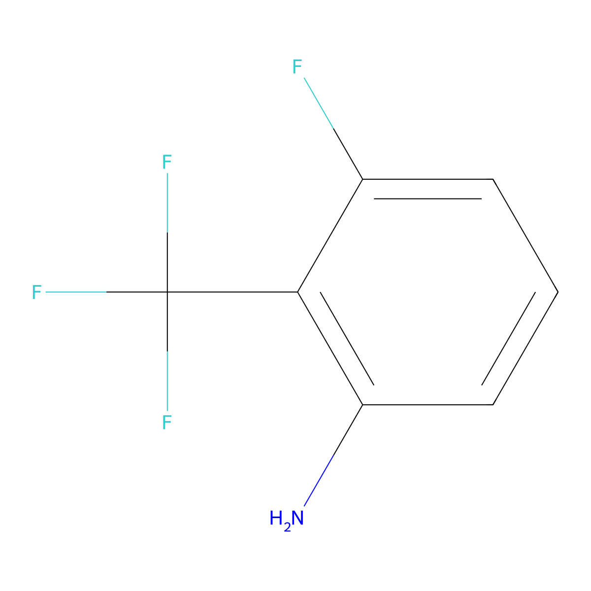 3-Fluoro-2-(trifluoromethyl)aniline molecular structure, CAS 123973-22-8