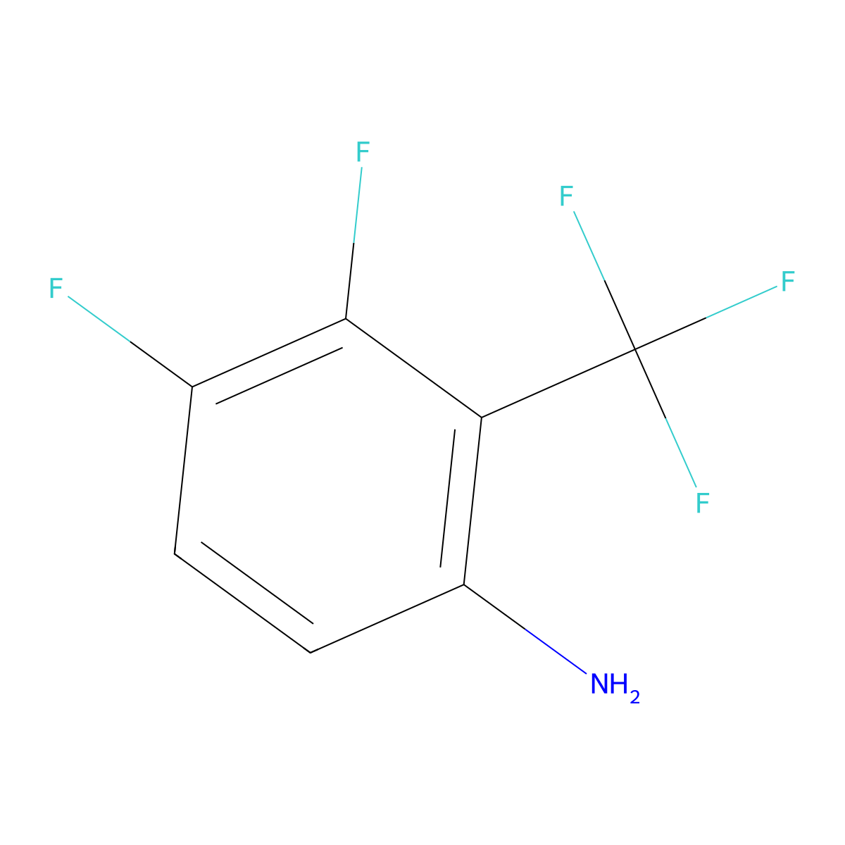 3,4-Difluoro-2-(trifluoromethyl)aniline molecular structure, CAS 123973-23-9