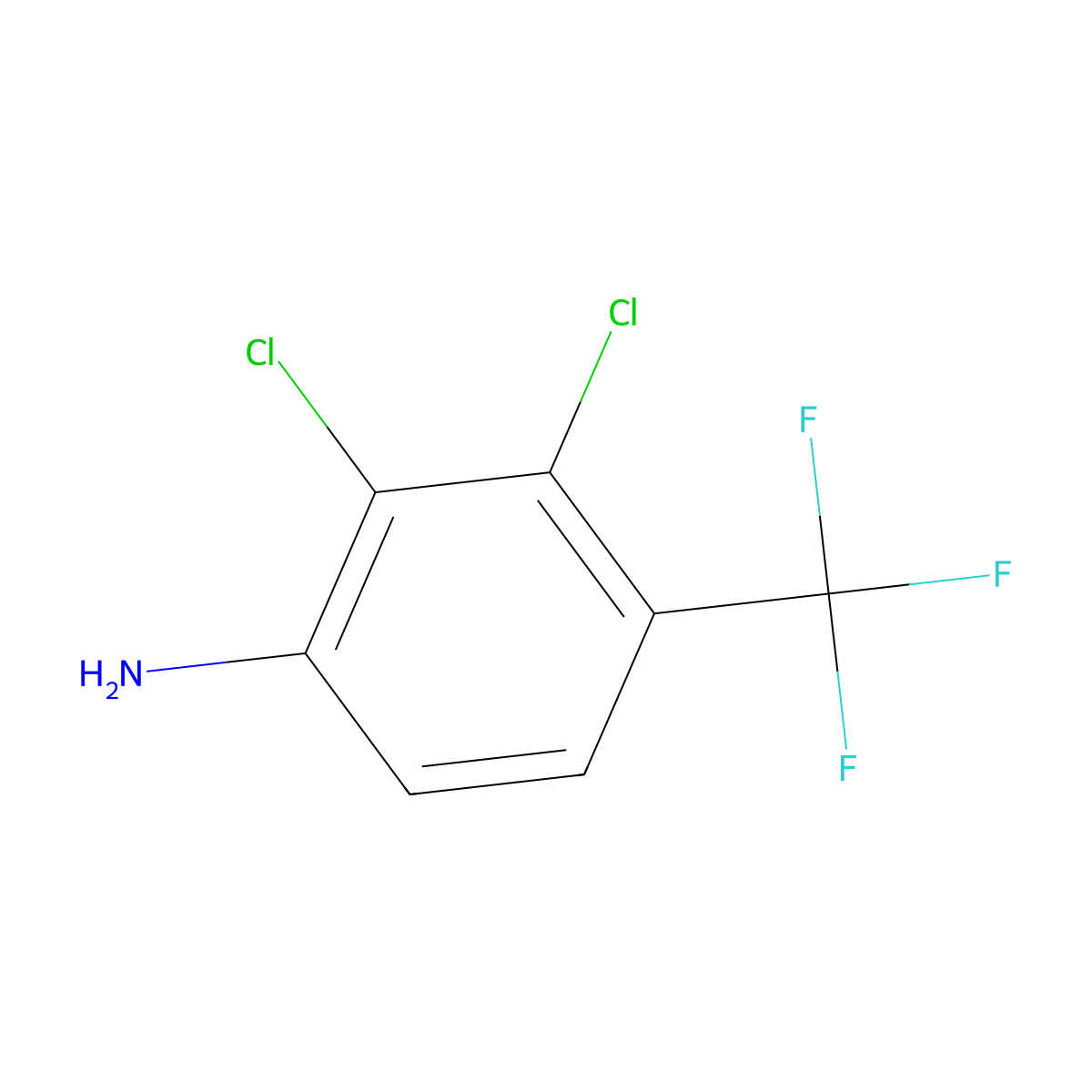 2,3-Dichloro-4-(trifluoromethyl)aniline molecular structure, CAS 123973-30-8