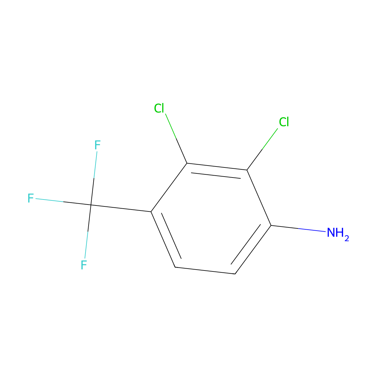 2,3-Dichloro-4-(trifluoromethyl)aniline molecular structure, CAS 123973-30-8