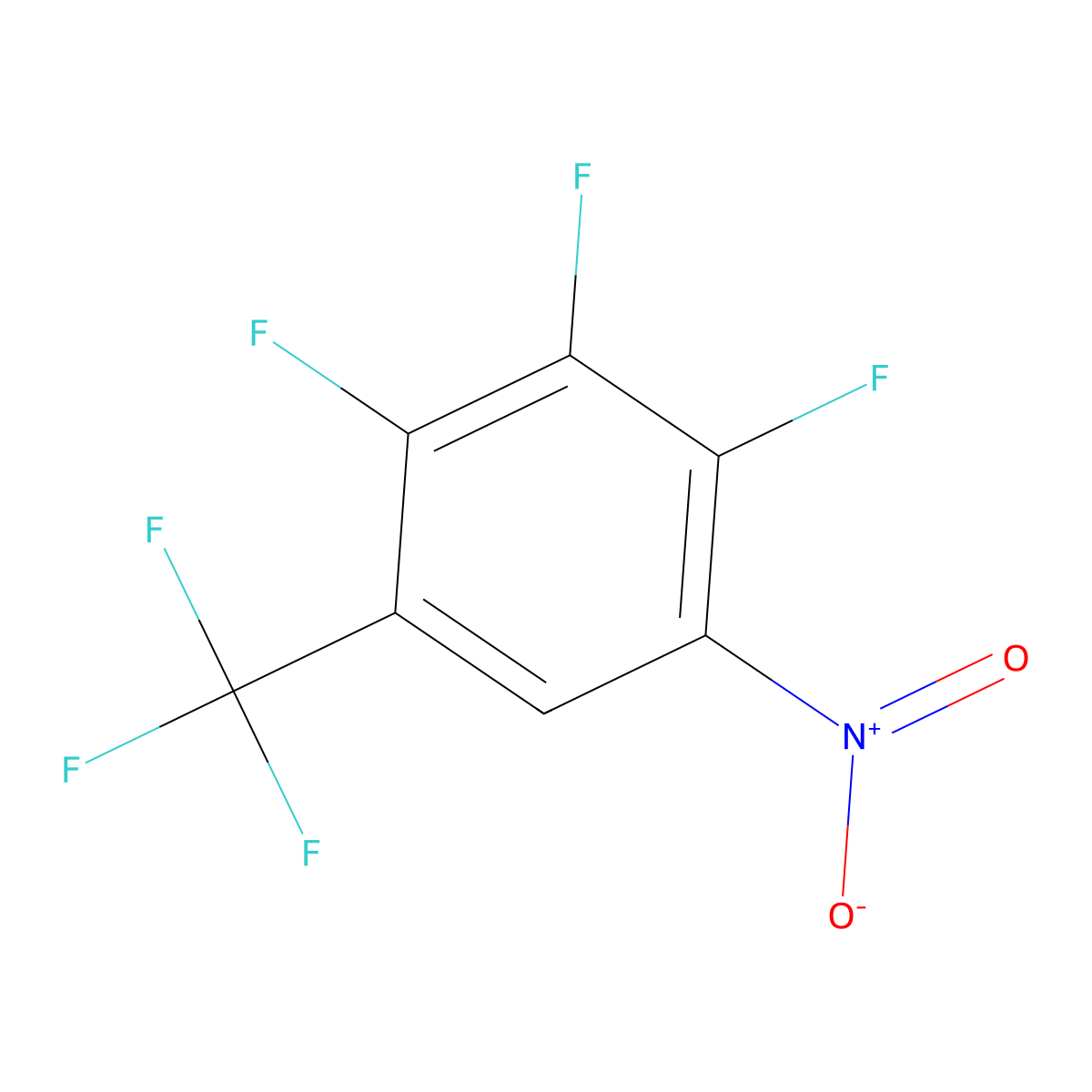 5-Nitro-2,3,4-trifluorobenzotrifluoride molecular structure, CAS 123973-37-5