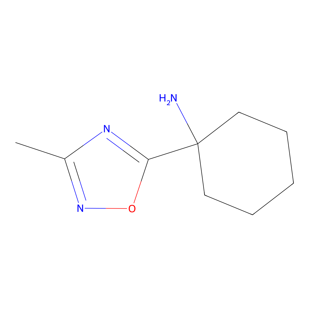 [1-(3-Methyl-1,2,4-oxadiazol-5-yl)cyclohexyl]amine molecular structure, CAS 1239730-19-8