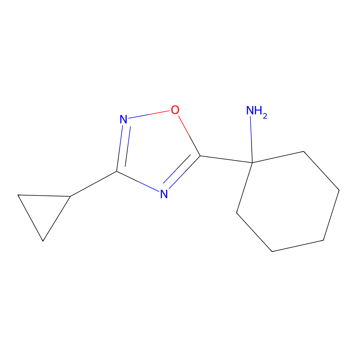 [1-(3-Cyclopropyl-1,2,4-oxadiazol-5-yl)cyclohexyl]amine molecular structure, CAS 1239730-20-1